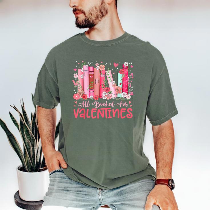 All Booked For Valentine Book Reading Women Girl Teacher Men's Comfort Colors T-Shirt