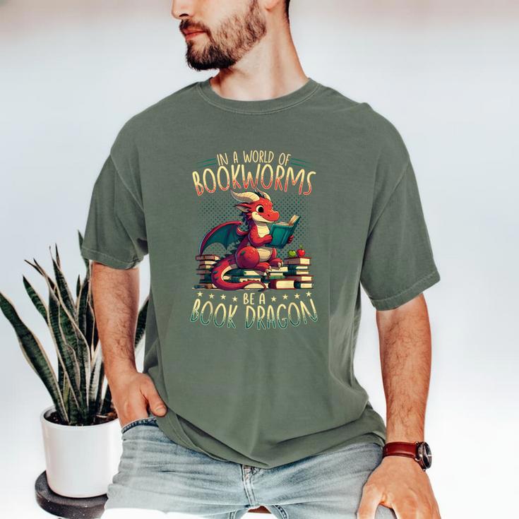 Bookworms Be A Book Dragon Literature Reading & Book Lover Men's Comfort Colors T-Shirt