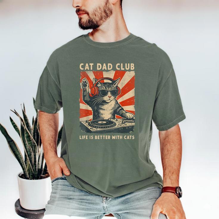 Cat Dad Club Life Is Better With Cats Cat Dad Cat Men's Comfort Colors T-Shirt
