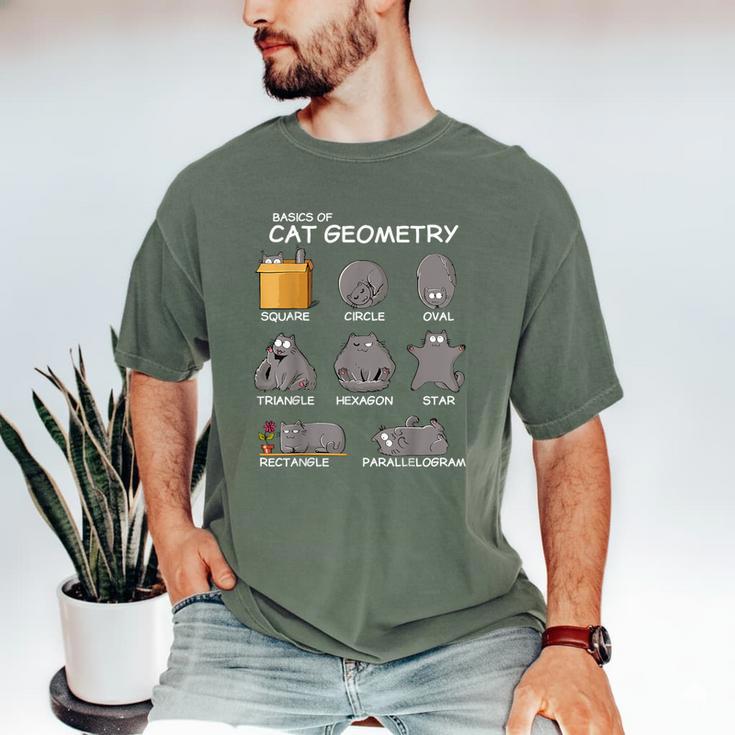 Cat Geometry Math Cat For Cat Dad Cat Mom Kids Men's Comfort Colors T-Shirt