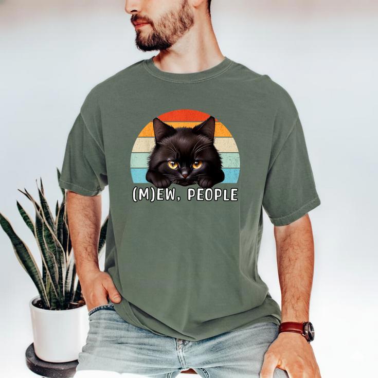 Cat Pun Introvert Anti Social Ew People Kitty Men's Comfort Colors T-Shirt