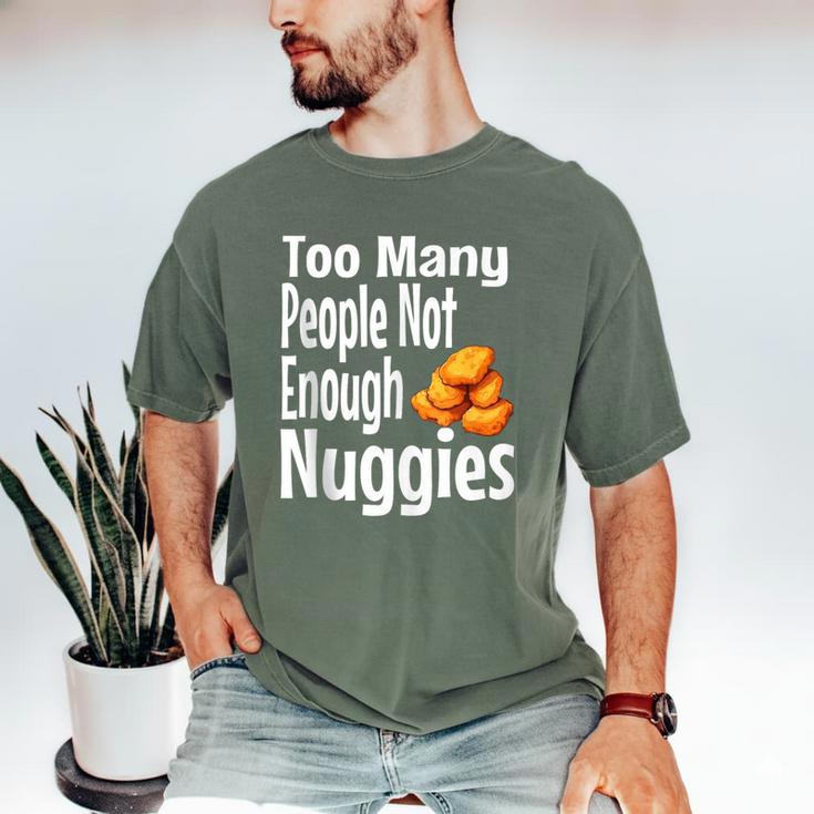 Chicken Nugget Saying Introvert Nuggie Foodie Food Men's Comfort Colors T-Shirt