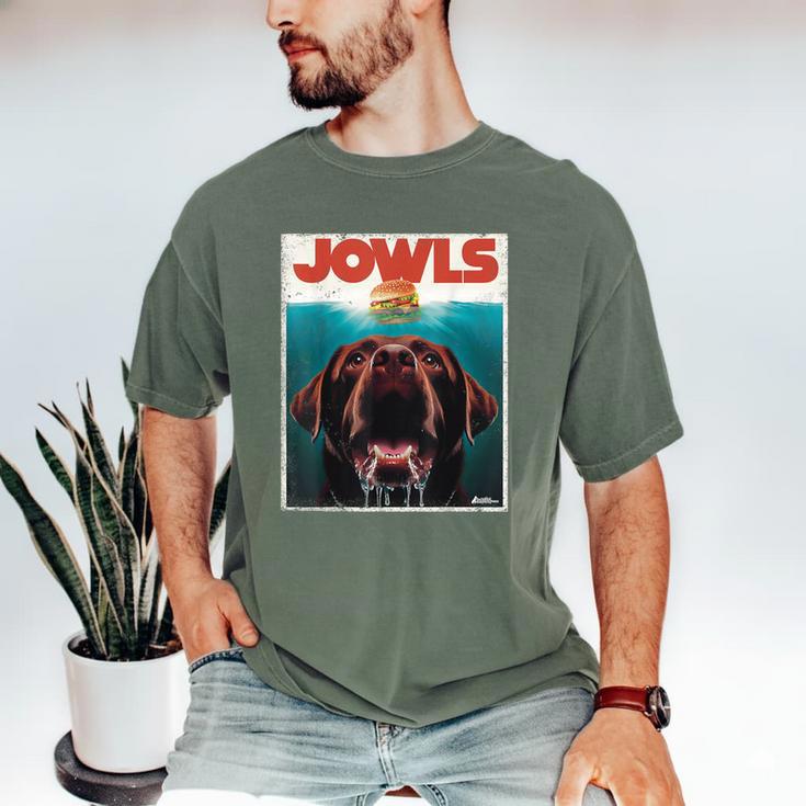 Chocolate Lab Jowls Labrador Retriever Dog Mom Dad Men's Comfort Colors T-Shirt
