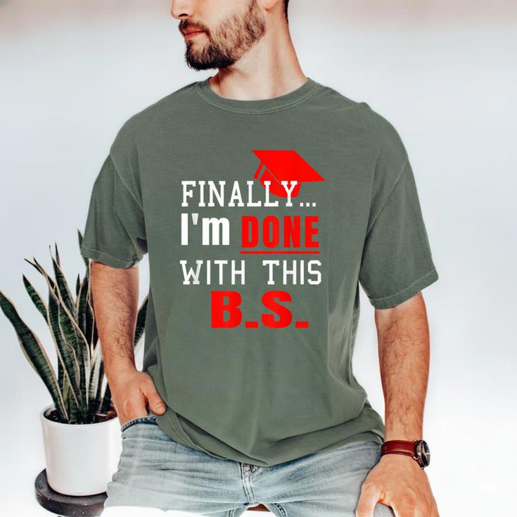 College Graduation T Shirt  Senior Finally Done Men's Comfort Colors T-Shirt
