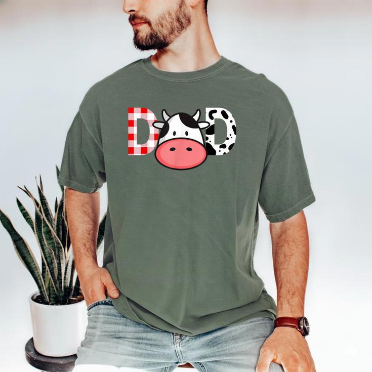 Cow Mom Or Dad Birthday Farm Birthday Party Men's Comfort Colors T-Shirt