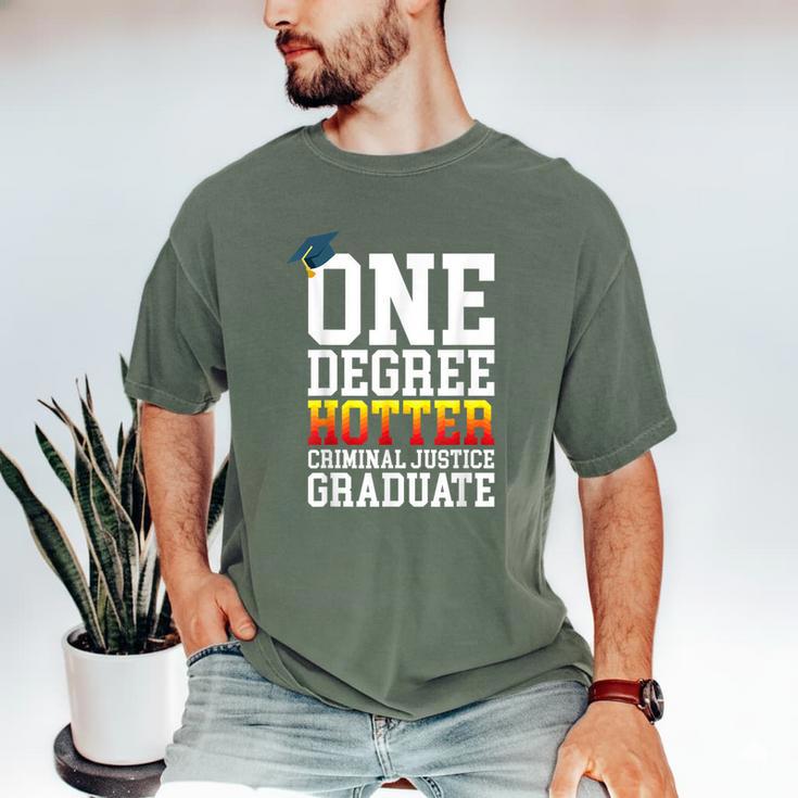 Criminal Justice Graduation Tshirt One Degree Hotter Men's Comfort Colors T-Shirt