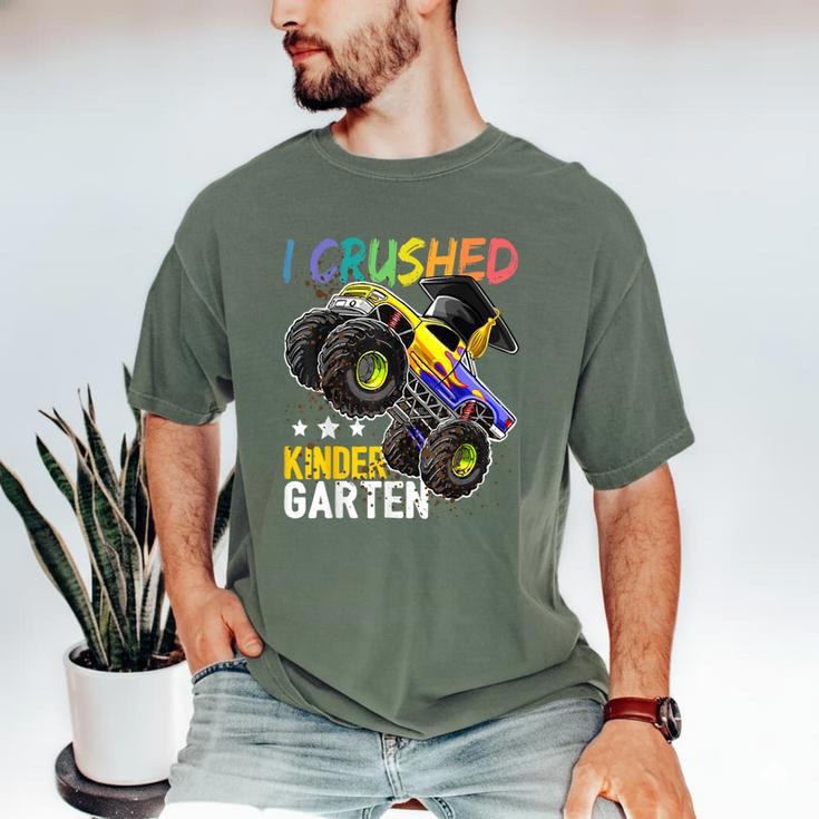 I Crushed Kindergarten Monster Truck Graduation Boys Small Men's Comfort Colors T-Shirt