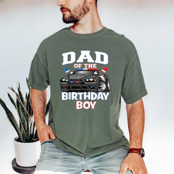 Dad Of The Birthday Boy Policeman Officer Party Men's Comfort Colors T-Shirt