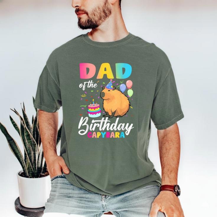 Dad Of The Birthday Capybara Girl Bday Party Family Men's Comfort Colors T-Shirt