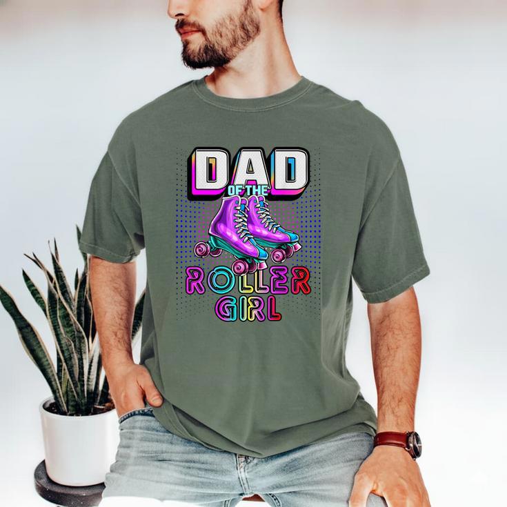Dad Of Roller Girl Roller Skating Birthday Matching Family Men's Comfort Colors T-Shirt