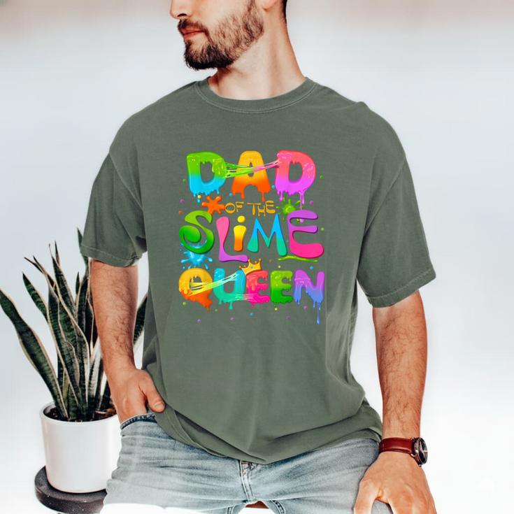 Dad Of The Slime Queen Birthday Family Matching Party Men's Comfort Colors T-Shirt
