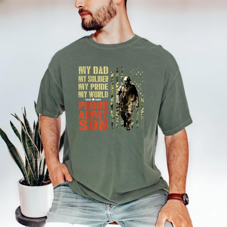 My Dad Is A Soldier Hero Proud Army Son US Military Men's Comfort Colors T-Shirt