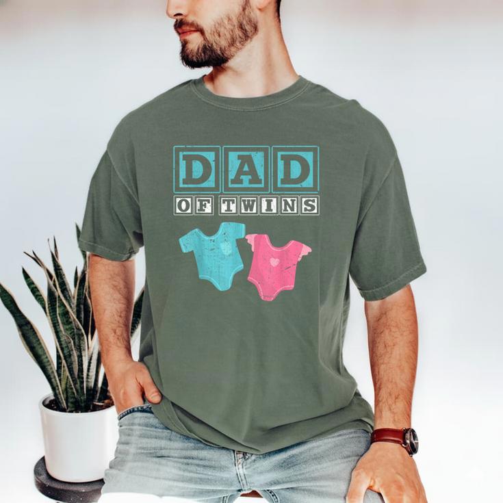Dad Of Twins Family Daddy Fathers Day Future Parents Men's Comfort Colors T-Shirt