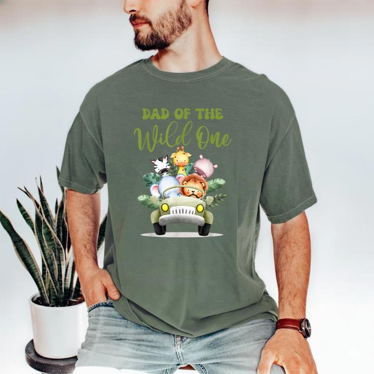 Dad Of The Wild One 1st Birthday Safari Family Matching Men's Comfort Colors T-Shirt