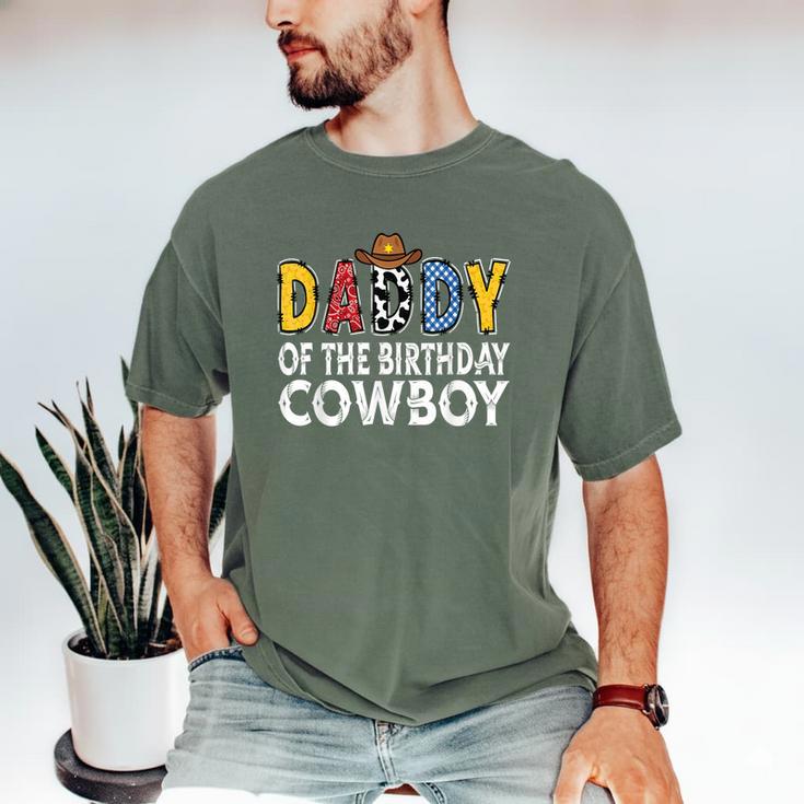 Daddy 1st Birthday Cowboy Western Daddy Birthday Boy Men's Comfort Colors T-Shirt