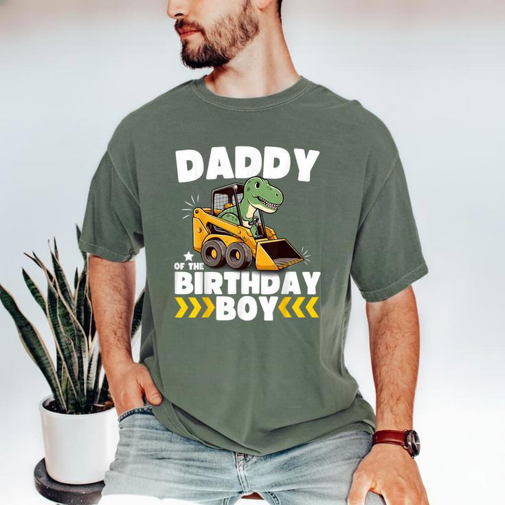 Daddy Of The Birthday Boy Dinosaur Construction Worker Truck Men's Comfort Colors T-Shirt