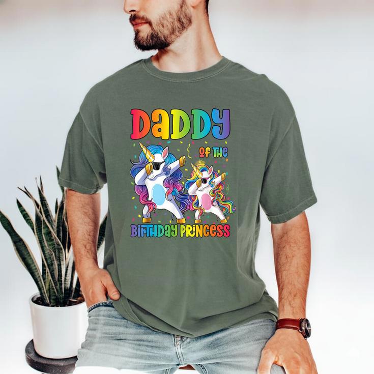 Daddy Of The Birthday Girl Dabbing Princess Unicorn Dad Men's Comfort Colors T-Shirt