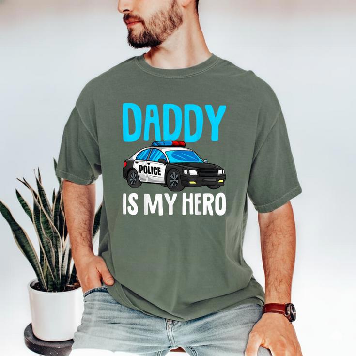 Daddy Is My Hero Police Toddler Police Officer Cop Boys Kids Men's Comfort Colors T-Shirt