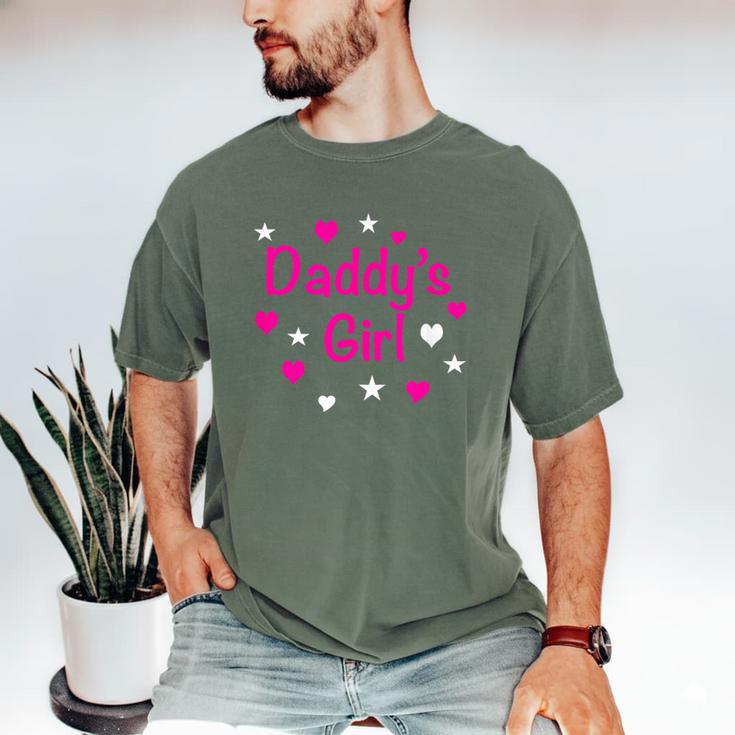 Daddy's Girl Shirt With Pink Lettering Men's Comfort Colors T-Shirt