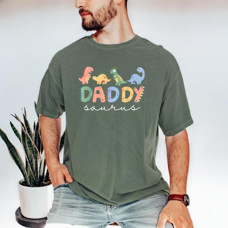 Daddysaurus T Rex Dinosaur Dad Daddy Saurus Family Men's Comfort Colors T-Shirt