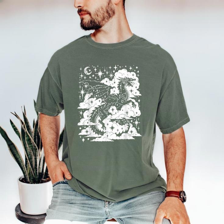 Dark Academia Fantasy Dragon Book Lover Bookish Goblincore Men's Comfort Colors T-Shirt