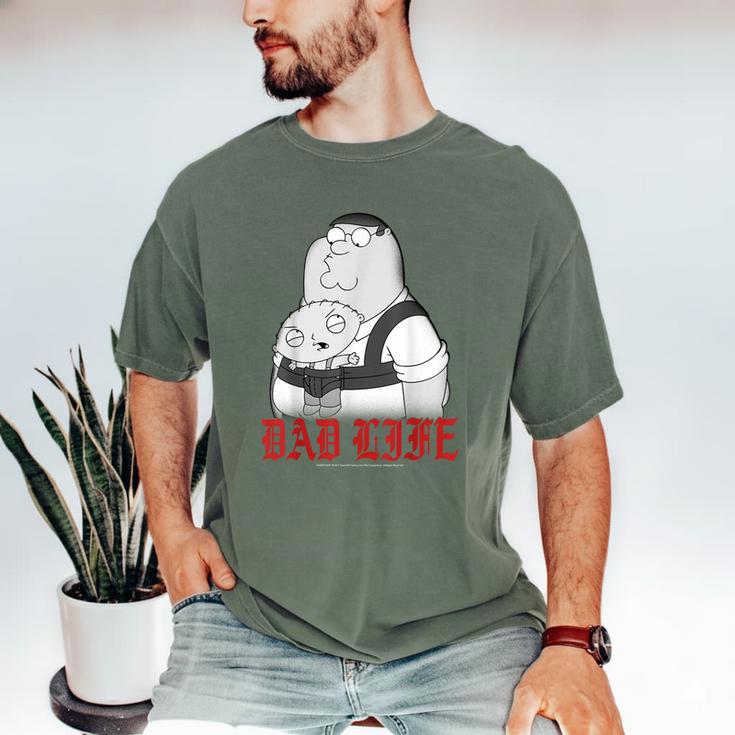 Family Guy Peter Stewie Dad Life Distressed Big Chest Logo Men's Comfort Colors T-Shirt
