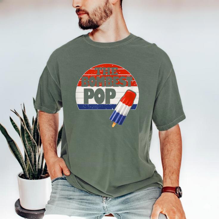 Fathers Day Shirt Cool Dad Bombest Pop Retro 80s Dad Men's Comfort Colors T-Shirt