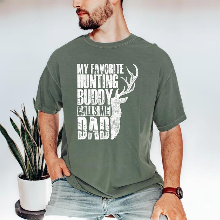 My Favorite Hunting Buddy Calls Me Dad Deer Animal Hunter Men's Comfort Colors T-Shirt