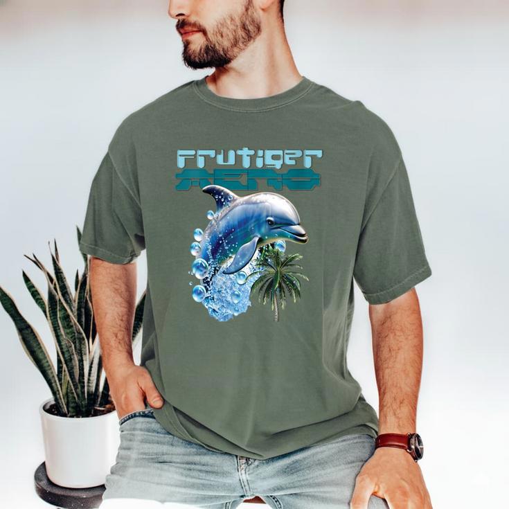 Frutiger Aero Splashy Dolphin Y2k Aesthetic Graphic Men's Comfort Colors T-Shirt