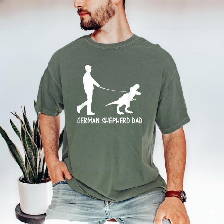 German Shepherd Dad Dinosaur GSD Owners Father's Day Men's Comfort Colors T-Shirt