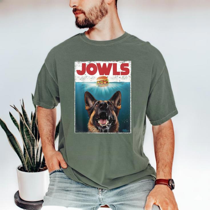 German Shepherd Jowls Hamburger GSG Dog Mom Dog Dad Men's Comfort Colors T-Shirt