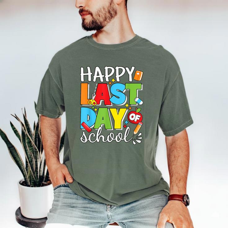 Happy Last Day Of School Teacher Student Graduation Men's Comfort Colors T-Shirt
