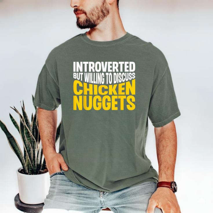Introvert Antisocial Chicken Nugget Lover Foodie Men's Comfort Colors T-Shirt