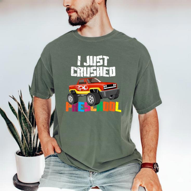 I Just Crushed Preschool Monster Truck Graduation Men's Comfort Colors T-Shirt