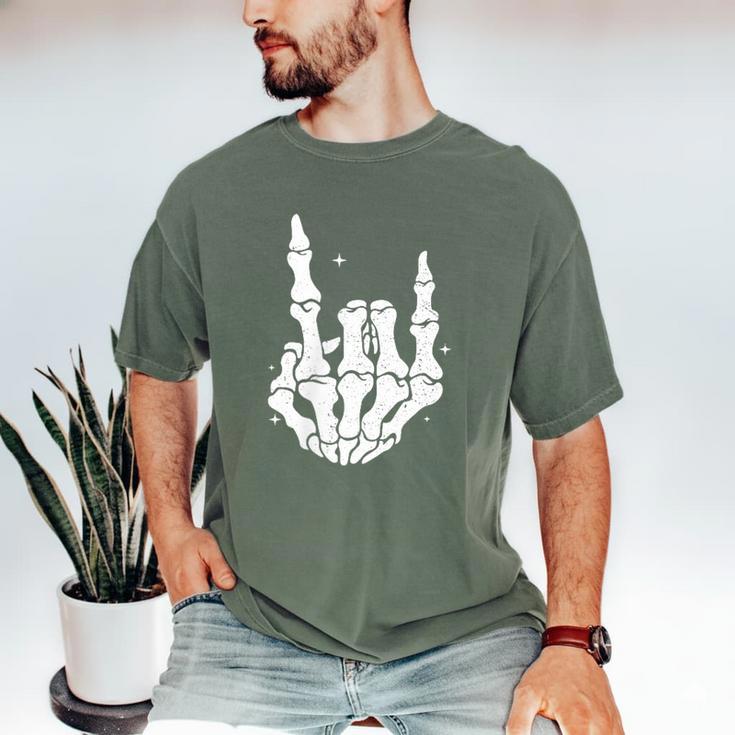 Just A Dad Who Always Came Back 2 Sided Skeleton Men's Comfort Colors T-Shirt