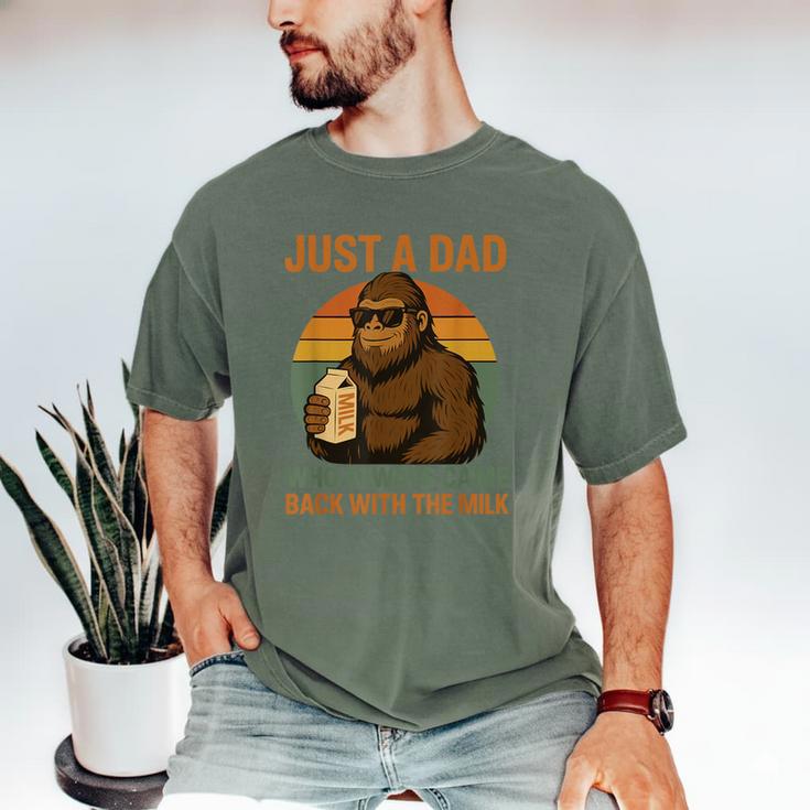 Just A Dad Who Always Came Back With The Milk Bigfoot Men's Comfort Colors T-Shirt