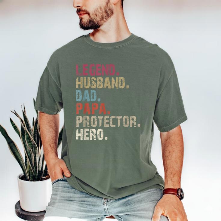 Legend Husband Dad Papa Protector Hero For Dad Men's Comfort Colors T-Shirt