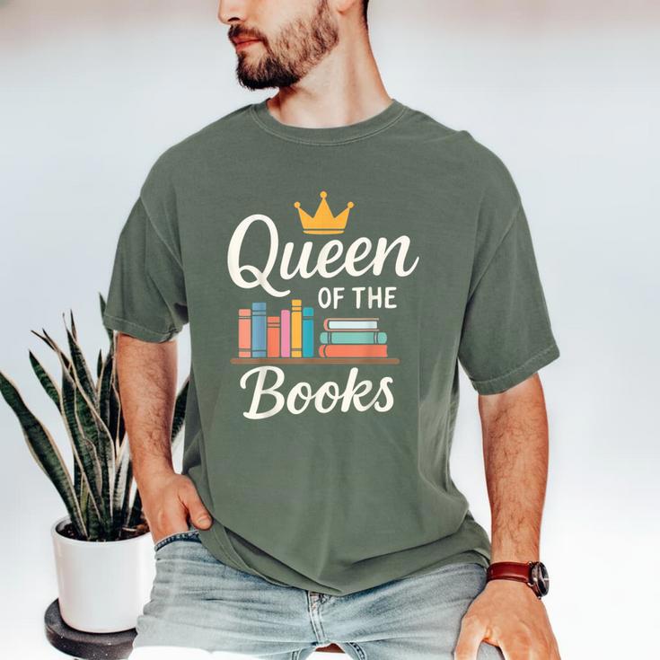 Librarian Queen Of The Books Book Reading Library Men's Comfort Colors T-Shirt