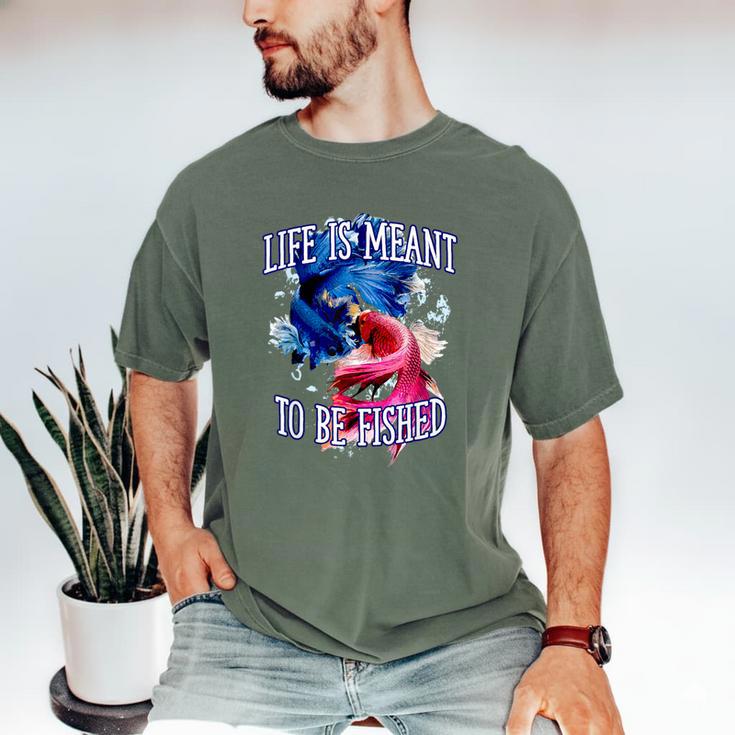 Life Meant To Fished Introvert Sayings Antisocial Quotes Men's Comfort Colors T-Shirt