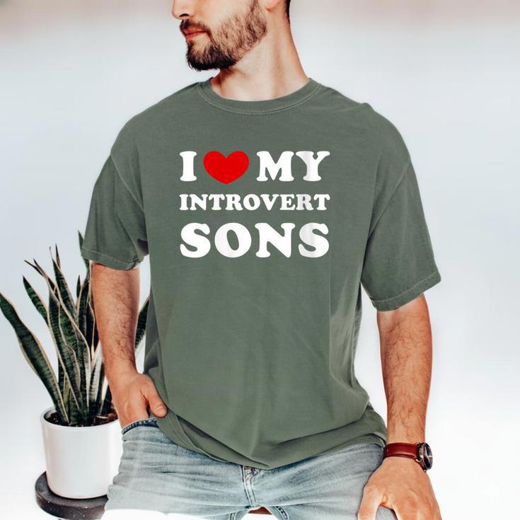 I Love My Introvert Sons I Heart My Introvert Sons Men's Comfort Colors T-Shirt