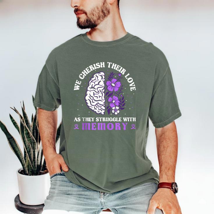 Love And Memory Floral Bain Inspirational Dementia Awareness Men's Comfort Colors T-Shirt