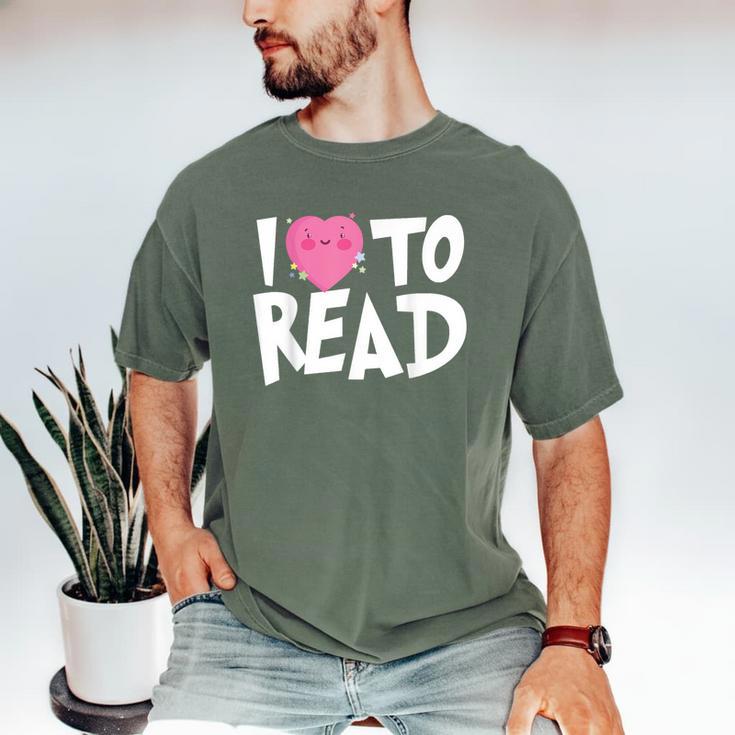 I LOVE TO READ Reading Books Bookworm Library Day Novelty Men's Comfort Colors T-Shirt
