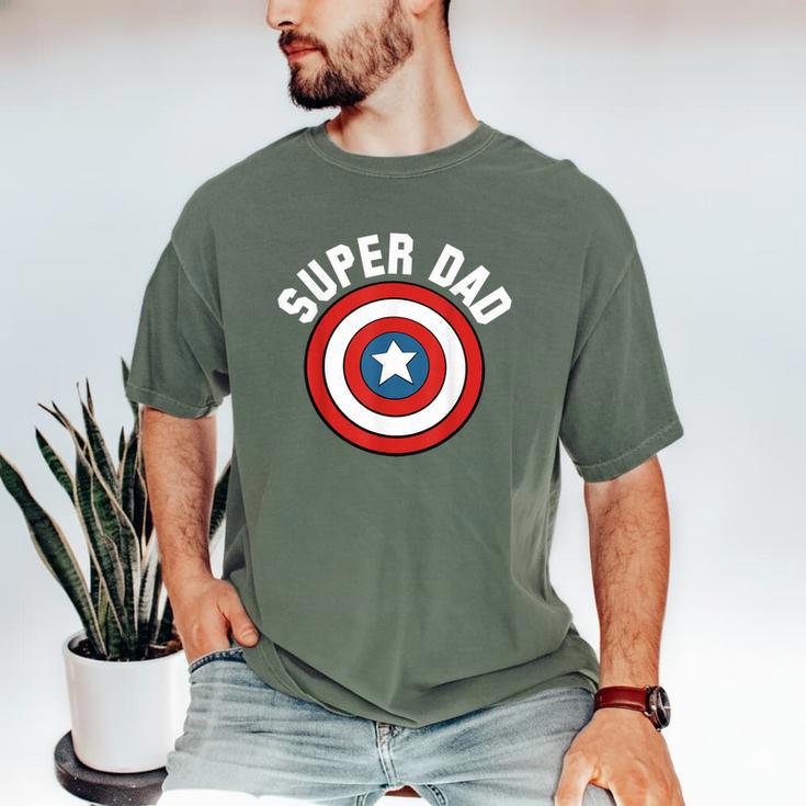 Marvel Father's Day Super Dad Captain America Shield Men's Comfort Colors T-Shirt