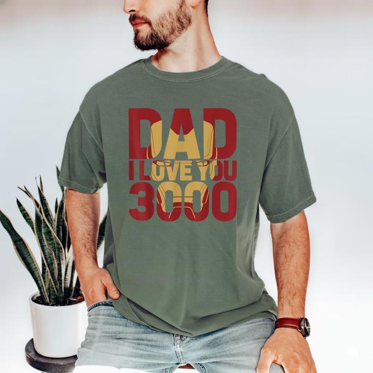 Marvel Iron Man Dad I Love You 3000 Text Fill Father's Day Small Men's Comfort Colors T-Shirt