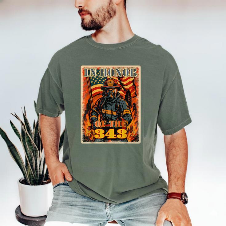 In Memory And Honor We Will Never Forget 343 Firefighters Men's Comfort Colors T-Shirt