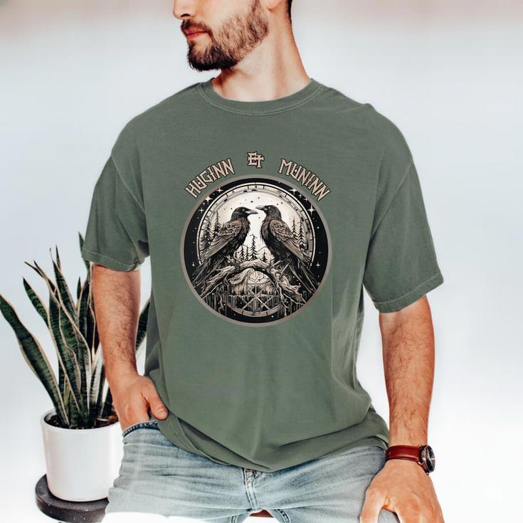 Odin Ravens Memory And Mind Huginn And Muninn Odin's Ravens Men's Comfort Colors T-Shirt