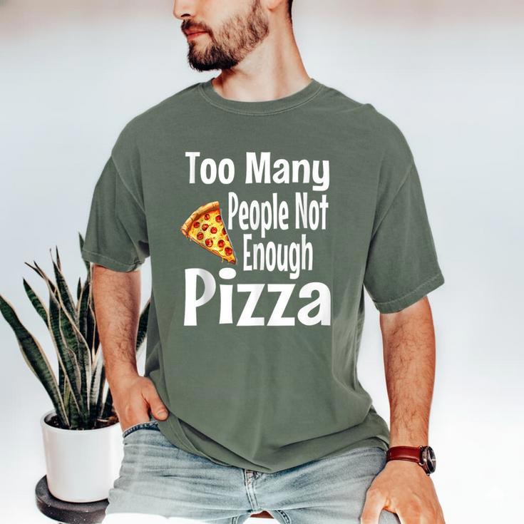 Pizza Lover Saying Introvert Anti Social Humor Foodie Men's Comfort Colors T-Shirt