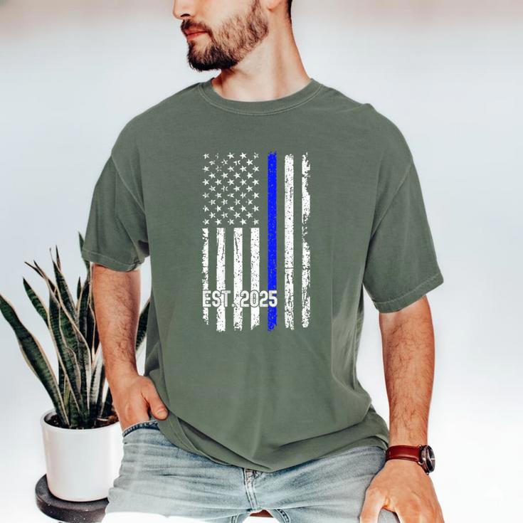 Police Graduation Est 2025 Back Print Police Academy Vintage Men's Comfort Colors T-Shirt