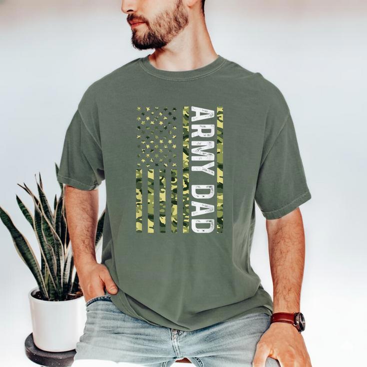 Proud Army Dad United States USA Flag For Father's Day Men's Comfort Colors T-Shirt