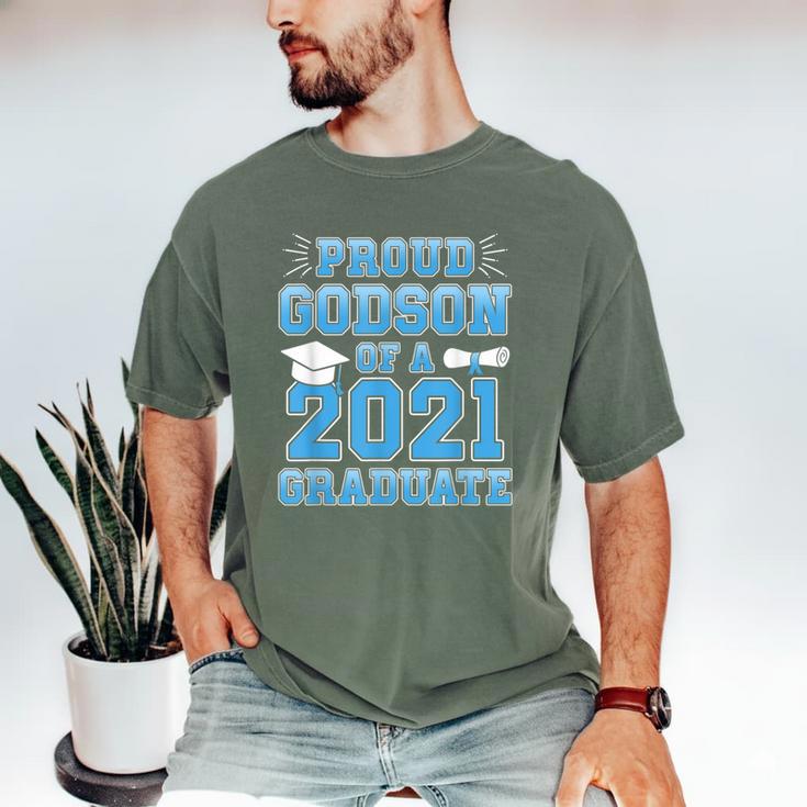Proud Godson Of a 2021 Graduate School Graduation Family Men's Comfort Colors T-Shirt